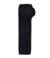 PR789 Premier Slim Knitted Tie Black colour image